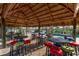 Relaxing tiki bar with colorful stools and tables, perfect for outdoor gatherings at 4213 Paragprah St, Kissimmee, FL 34746
