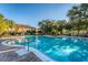 Sparkling community pool surrounded by palm trees and tropical landscaping, a perfect oasis at 5101 Staniard Dr, Kissimmee, FL 34746