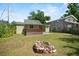 Backyard with fire pit and porch, showcasing an outdoor living space at 514 Massachusetts Ave, St Cloud, FL 34769