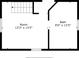 Detailed floorplan of the second story of the home with dimensions of the room and bathroom at 514 Massachusetts Ave, St Cloud, FL 34769