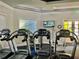 Well-equipped fitness center with treadmills, weight machines, and a television for an active lifestyle at 8907 Legacy Ct # 14 205, Kissimmee, FL 34747