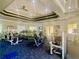 Spacious gym with ceiling fans and a variety of modern exercise equipment, including treadmills and weight machines at 8907 Legacy Ct # 14 205, Kissimmee, FL 34747