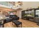 Open floor plan with living room adjacent to kitchen at 117 Coventry Ln, Haines City, FL 33844