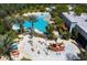 Aerial view of pool and play area including a pirate ship at 1868 Sanibel Dr, Davenport, FL 33896