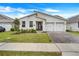 Charming single-story home with a well-manicured lawn and attached two-car garage at 18863 Rawson St, Orlando, FL 32827