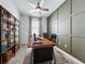 Office space featuring a modern ceiling fan, large desk and comfortable chairs at 195 Preston Ave, Davenport, FL 33837