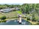 Back yard dock has water access for boating, fishing, and enjoying the lake at 219 Breezy Oaks Ct, Davenport, FL 33896