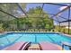 Relax and unwind by this screened in pool with sun loungers and verdant backyard views at 219 Breezy Oaks Ct, Davenport, FL 33896