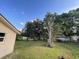 Spacious backyard with mature trees and plenty of room for outdoor activities at 3135 Old Dixie Hwy, Auburndale, FL 33823