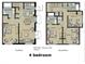 Detailed floor plan showcasing the layout of a spacious 4-bedroom, 3-bathroom home at 4004 Santa Maria Dr # 108, Kissimmee, FL 34741