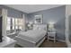 A well-lit bedroom with a queen-size bed, two side tables, and a large window at 4907 Romeo Cir, Kissimmee, FL 34746