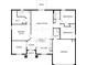 Detailed floor plan showcasing an open-concept design, multiple bedrooms, and attached garage at 1083 Snively Cir, Lake Hamilton, FL 33851