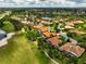 Beautiful aerial view of homes on the golf course, featuring lush green fairways and a tranquil lake at 133 Torino Ln, Kissimmee, FL 34759