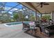 Inviting screened-in pool area with comfortable seating and lush landscaping, perfect for relaxation and outdoor entertaining at 133 Torino Ln, Kissimmee, FL 34759