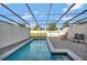 Inviting screened-in pool area with comfortable lounge chairs, perfect for relaxation and enjoying the outdoors at 2408 Dubai St, Kissimmee, FL 34747