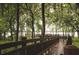 Picturesque boardwalk winding through lush trees with a lake view, perfect for a peaceful nature walk at 3535 Clay Brick Rd, Harmony, FL 34773