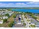 Panoramic aerial view of the community, highlighting the lake and neighborhood at 615 Copeland Dr, Haines City, FL 33844
