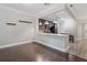 Open kitchen with granite countertops and dark cabinetry at 6873 Slaven Dr, Orlando, FL 32819