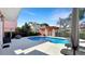 Private backyard with a sparkling pool, spa, and an inviting outdoor living space at 7422 Sparkling Ct, Reunion, FL 34747