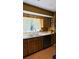 Close-up of a kitchen with stainless steel sink and wood cabinets, offering a functional design at 805 Hemlock Dr, Apopka, FL 32712