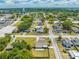 Aerial view of a single-Gathering home located in a vibrant neighborhood with mature trees and surrounding amenities at 1422 Missouri Ave, St Cloud, FL 34769