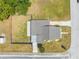 Aerial view of the home showcasing the backyard with a fenced-in area and the surrounding neighborhood at 1422 Missouri Ave, St Cloud, FL 34769