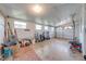 Spacious two car garage with overhead lights, multiple windows, and a clean floor at 1422 Missouri Ave, St Cloud, FL 34769