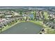 Beautiful aerial view of a lakeside community with lush landscaping and well-maintained homes at 1948 Molise Dr, Kissimmee, FL 34759