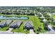 Beautiful aerial view of homes with lush lawns and a community pond at 1948 Molise Dr, Kissimmee, FL 34759