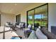 Spacious screened-in patio with views of the golf course, features comfortable outdoor seating at 1948 Molise Dr, Kissimmee, FL 34759