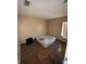 Bedroom with bed, fan and wood flooring at 3171 Santa Cruz Dr, Kissimmee, FL 34746