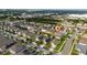 An aerial view highlights a residential community with a mix of housing styles and well-kept yards at 4007 Green Sabal Dr, Orlando, FL 32824