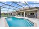 Screened-in pool with spa, covered patio, and ample space for entertaining and enjoying the outdoors at 4125 Navigator Way, Kissimmee, FL 34746