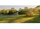 Scenic view of a long driveway leading to a lush green property surrounded by mature trees at 4561 Henry J Ave, St Cloud, FL 34772