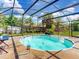 Private in-ground pool with screened enclosure and ample patio space at 5123 Lighthouse Rd, Orlando, FL 32808