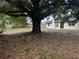 Expansive backyard featuring mature trees, partial fencing, and an inviting patio area at 527 Stillwater Dr, Oviedo, FL 32765