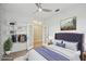 Comfortable staged bedroom boasts ample closet space and a private doorway to an office at 204 Bella Cortina Dr, Poinciana, FL 34759