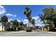 Gated community entrance with palm trees and lush landscaping, providing security and curb appeal at 4871 Coral Castle Dr, Kissimmee, FL 34746