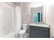 Bathroom with vanity and shower/tub combo at 1180 Lone Palm Way, St Cloud, FL 34771