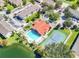 Aerial view showcases pool, playground, tennis court and clubhouse amenities available to residents of this community at 2804 Club Cortile Cir # A, Kissimmee, FL 34746