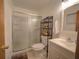 Bathroom featuring a walk-in shower, vanity sink, and new fixtures at 629 N 7Th St, Lake Wales, FL 33853