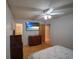 Bedroom with ceiling fan, and wood-look floors at 629 N 7Th St, Lake Wales, FL 33853