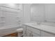 Clean bathroom with a tub/shower combo, modern vanity, and tile floors at 317 Alexandrite St, Deland, FL 32720