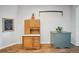 Interior home decor featuring wood cabinets, laminate floors, and neutral wall colors at 3633 Bristol Cove Ln, St Cloud, FL 34772