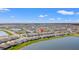 Aerial neighborhood view showcasing the community surrounded by ponds, homes and pristine landscaping at 2019 Spring Shower Cir, Kissimmee, FL 34744