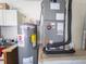 Utility room showcasing a water heater, HVAC system, and wash sink for enhanced home convenience at 20249 Macon Pkwy, Orlando, FL 32833