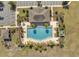 Aerial view of a rectangular pool and lounge area at community center at 2348 Pearl Cider St, Orlando, FL 32824