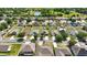 An aerial view showcases a vibrant neighborhood with lush landscaping and well-maintained homes at 3111 Turnberry Blvd, Kissimmee, FL 34744