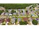Aerial view of a residential neighborhood, highlighting the community's well-maintained homes and green spaces at 3111 Turnberry Blvd, Kissimmee, FL 34744