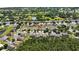 Aerial view of a neighborhood featuring homes near lakes and green spaces at 3111 Turnberry Blvd, Kissimmee, FL 34744